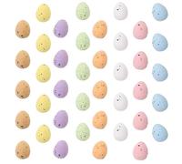 Housoutil 100 Piezas Huevos de Espuma de Pascua Pequeños de 2.5 CM, 100 Unidades para Decoración Festiva, Adornos Coloridos para Fiestas, Manualidades y Centros de Mesa