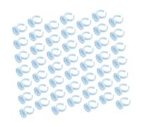 Housoutil 100 Piezas taza de anillo de pestañas herramientas bricolaje pestañas postizas anillo de pigmento copa para extensiones de pestañas anillo de pegamento un cuerpo
