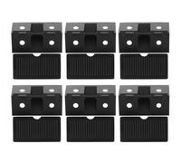 Housoutil 100 Unidades Soporte de Esquina para Cierre de Gabinete Tapa, Plástico Negro, Estructura Estable y Buena Resistencia, Adecuado para Estanterías de Cocina en Hogar o Fábrica
