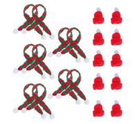 Housoutil 10juegos Tapón Decorativo para Botella de Vino de Mini Material Lana para Manualidades Navideñas y Decoración de Botellas de Vino