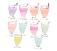 Housoutil 10piezas Dijes De Resina Para Tazas De Beber Dijes Para Collar Colgantes De Llavero Diy Decoraciones De Joyería Para Hacer Pulseras y Collares