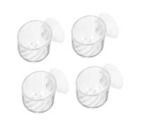 Housoutil 12 Piezas Alimentador de Taza de Rojo alimentador automático de Peces Taza de alimentación de Peces pecera Herramienta de alimentación del de Sangre