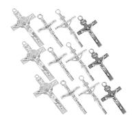 Housoutil 12 Piezas Colgantes de Cruz de Aleación Dijes Religiosos para Joyería DIY Colgantes de Crucifijo Versátiles para Collar Pulsera Pendientes y Llavero