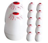 Housoutil 12 Piezas Lámparas Vela Ojo con Luz Fija Decoración Terrorífica Halloween para Habitación y Fiesta