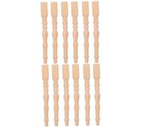 Housoutil 12 Piezas Mini Patas Mesa Patas Banco TV Patas Mesa Sin Terminar Husillos Barandilla Reemplazo Patas Muebles Mini Puerta Pequeño Miniatura Adornos Madera Niño
