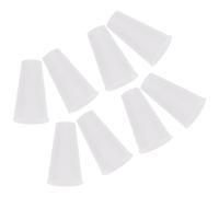 Housoutil 15 Piezas Borlas de Cordón de Plástico Blanco Perilla de Cable Fácil de Instalar Diámetro Interior de 2.5mm, Adecuado para Cortinas sin Taladrar para Persianas Romanas Aluminio