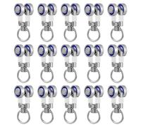 Housoutil 15 Rodillos Metálicos para Rieles de Cortinas de Techo Accesorios para Sistema de Cortinas Rodamientos Soporte para Deslizamiento Suave Paquete de 15 Piezas Color Aleatorio