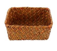 Housoutil 1pieza Cesta De Almacenamiento De Estilo Pastoral Hecha Mano Cesta De Playa Multifuncional Para Frutas y Diseño Abierto y Ligero Cesto Decorativo