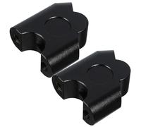Housoutil 2 Abrazaderas para Elevador de Manillar de Motocicleta de Aleación de Aluminio Negro, Fácil Instalación y Mayor Seguridad para Uso en Motocicletas