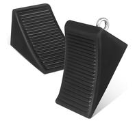 Housoutil 2 Calzos de Goma Negros para Ruedas de Coche y Autocaravana, Accesorios para Remolque, Estabilizadores Antideslizantes para Uso Exterior y Estacionamiento