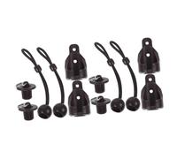 Housoutil 2 juegos Accesorios para Cortinas Antiventana con Soporte de Cuerda Elástica Durable y Resistente Kit para Fijar Estores Enrollables Color Marrón