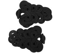 Housoutil 2 pares Botones de Ropa Antiguos Clásicos de Cierre de Hebilla para Abrigo y Traje Han de Negros Accesorios de Costura Duraderos y Delicados