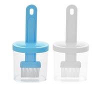 Housoutil 2 Piezas Brocha para Untar con Base, Silicona y Resina para | Tenacidad y Elasticidad, Uso Cómodo, con Recipiente Incluido, para Pasteles y Gofrera Color Aleatorio