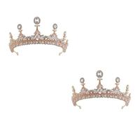 Housoutil 2 Piezas de cisne cristal de diamante diadema de diamantes de imitación tiara tocado niña niños chicas versión coreana Accesorios para el cabello pequeña venda