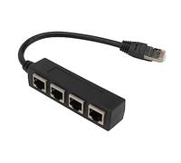 Housoutil 2 Piezas Divisor De Puerto Herramienta De Distribución De Red Divisor De Cable De 4 Ranuras Divisor De Cable De Red Divisor De Red De 4 Ranuras Cables Ethernet Abs Placa De