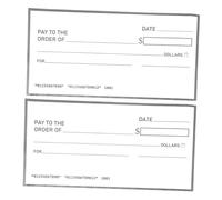 Housoutil 2 Piezas Giant Dry Erase Fake Checks Reusable Jumbo Oversized Presentation Personal Play Checks For Charity Events Weddings Birthdays Party Favors