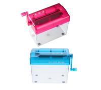 Housoutil 2 Piezas Manual Paper Shredder Portable Mini Hand Crank Document Cutter For Home Office Desktop Use Small Shredder For Paper Notes and Bills
