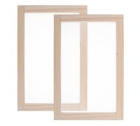 Housoutil 2 piezas Marco para Hacer Papel Madera Tradicional Kit Manualidades DIY Pantalla Malla para Arte con Pulpa Educativa Creatividad