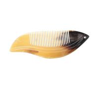 Housoutil 2 Piezas peine de cuerno peine meridiano peines portátiles para el cabello peine masajeador de cabello peine de peluqueria suministro de pelo bolsillo herramienta peine de salud