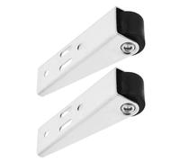 Housoutil 2 Piezas Poleas para Puertas Correderas de Madera Ruedas de Nylon y Acero Galvanizado para Uso Versátil en Puertas de Jardín y Áreas de Vivienda