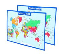 Housoutil 2 piezas Póster de Aprendizaje de Geografía Infantil de del para Decoración de Habitación para Educación Preescolar y