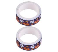 Housoutil 2 Rollos Cinta Decorativa Halloween Papel Adhesiva DIY para Manualidades Festivas Calabaza Fantasma Dulces Fácil de Pegar Paredes Ventanas y