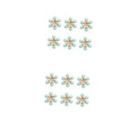 Housoutil 2 Series Accesorios Diy De Flores Para Manualidades De Ropa Y Calzado Diseño De Flores Cartoon Verde Y Rosa Material Duradero Y Ligero Para Decoraciones Y Manualidades 6 Piezas X 2