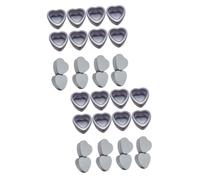 Housoutil 2 Series Caja De Almacenamiento De Hojalata Forma De Corazón De Unidades Resistente Y Práctica Para Dulces Accesorios Y De Comunión 24 Piezas X 2