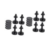 Housoutil 2 Series Kit De Pie De Nivel Piso Universal Niveladores De Patas De Mesa De Alta Resistencia Niveladores De Muebles Pesados Acero Al Carbono Y Plástico Negro 4 Piezas*2