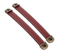 Housoutil 2 Tiradores de Pu Marrón para Muebles Vintage, Tirador de Cajón Instalación Fácil y Agarre Cómodo, Adecuado para Armarios y Cajones en Almacenamiento