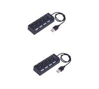 Housoutil 2 Uds 4 USB Splitter 2 0 Hub USB 2 0 USB 2 0 Hub 4 Puertos 4 Puertos Hub De Datos USB Splitter 20 Hub USB 20 4 Port Hub USB 20 Hub USB De Alta Velocidad