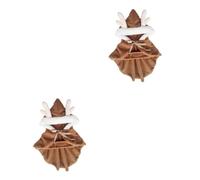 Housoutil 2 Uds Suéter para Cachorros Chaqueta De Invierno para Perros Suéter para Perros Disfraz Navideño para Perros Ropa para Cachorros Disfraz De Vacaciones para Perros Sombreros