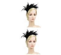 Housoutil 2 Uds Tocado Para Fiesta Diademas Negras Para Mujer Accesorios Para El Cabello De Graduación Accesorio Para El Cabello Para Mujeres Tocado De Carnaval Tocados Sombreros Para
