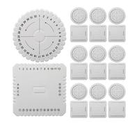 Housoutil 20 Discos Kumihimo para Tejer Pulseras y Macramé 10 Pcs Placas Cuadradas 10X10 CM 40 Orificios 10 Pcs Discos Redondos 10X10 CM 32 Orificios Herramienta para Manualidades DIY