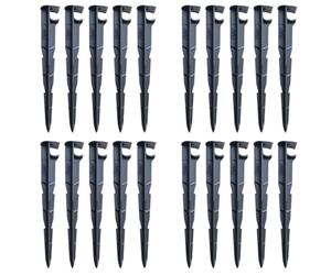 Housoutil 20 Estacas de Soporte para Riego por Goteo de Jardín, Hechas de Pp Negro, 15cm, Paquete de 20 Piezas para Mantener Líneas de Riego y Goteros Distribuidos