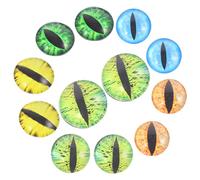 Housoutil 20 Pares of Decorative Glass Eyes For Crafts DIY Doll Making and Fantasy Art Props Realistic Crystal Glass Eyeballs For Animals and Jewelry Projects