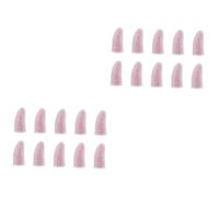 Housoutil 20 Piezas Cuna De Juego Cubre Dedos Cubierta del Dedo del Juego De Pantallas Táctiles Protectores De Dedos para Juegos Manga De Juego Ultra Delgado Come Pollo Fibra De Carbon Rosa