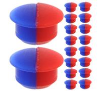 Housoutil 20 Piezas de Indicadores de Temperatura para Grifo Botones de Silicona Rojo y Azul Señal de Agua Fría y Caliente para Grifos de Cocina y Baño Accesorios para Manijas de 6,7 Mm