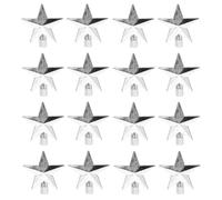 Housoutil 20 Piezas Estrella para Árbol de Navidad de 6 Cm en Plástico Plata, Decoración Fácil de Usar para Eventos Navideños y Espacios Interiores