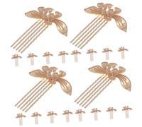Housoutil 20 Piezas Peine Para El Pelo De Peineta De Flores Pasadores De Pelo Para Mujer Peines Laterales Para El Cabello Para Mujeres Peine De Oro Cobre Perder Pensamientos Accesorios