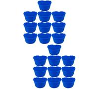 Housoutil 20 Piezas Taza De Arena De Paloma Comederos para Dispensador De Comida para Conejos Comedero para Conejitos Bebedero para Aves De Corral Alimento Paloma Mensajera Balde