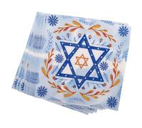 Housoutil 20 Piezas toallas de papel navideñas David purim servilletas de papel de hanukkah azul sucot servilletas para eventos de hanukkah religioso feliz tableware judaica ligero judío