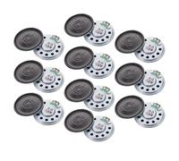 Housoutil 20 Unidades Altavoz Redondo Ultradelgado de 8 Ω y 0,5 W, 30 MM | Aleación de Hierro y Plástico, Cables Preinstalados, Mecanismo Magnético Interno, para Sistemas de Voz y Módulos