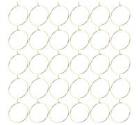 Housoutil 200 Anillos Identificadores Reutilizables para Copas de Vino de 25 MM Marcadores Metálicos Dorados para Bebidas Ideales para Bodas Fiestas y Eventos Diseño de Ajuste Seguro