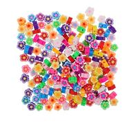 Housoutil 200 Piezas Blossom Polymer Clay Beads Handmade Floral Charms Jewelry Findings For Bracelet Necklace Earring DIY Accessories