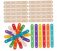 Housoutil 200 Piezas Unidades Palitos de Helado con Combinación de Madera Natural y Colores para Manualidades para Proyectos Escolares y Grupo