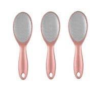 Housoutil 3 Piezas Amoladora de pie de acero inoxidable raspar escofina de talón herramientas de pedicura para pies depurador de pies de doble cara removedor de callos córneo lavado de pies