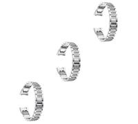 Housoutil 3 Piezas correa de reloj bandas de reloj inteligente correas de reloj pulseras de plata pulsera de repuesto correa deportiva esposas pulsera de acero inoxidable Metal