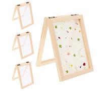 Housoutil 3 piezas Marco de fabricación de papel DIY pantalla tamiz para papel reciclado, kit de artesanía niño niña y educación ambiental herramienta práctica y duradera