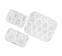 Housoutil 3 Piezas Molde de Silicona para Púas de Guitarra de Molde Diy Adherente para Colgantes y Accesorios para Creaciones y Joyas